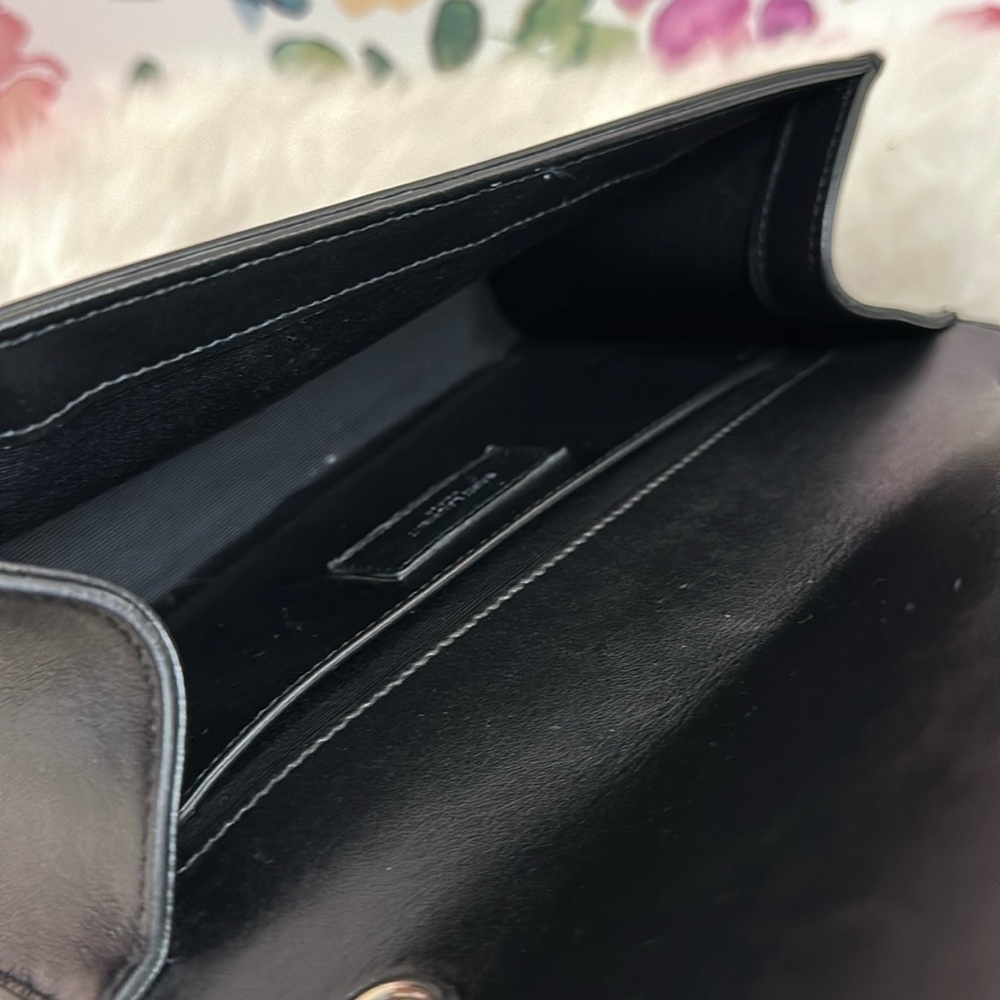 💯Authentic YSL Black Calfskin Printed Kate Medium, Black🍀 - Picture 17 of 17